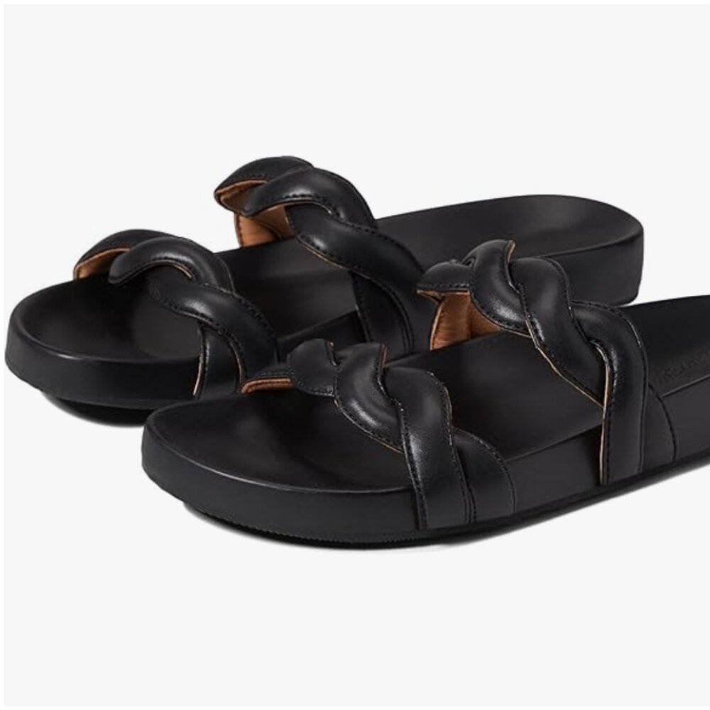 Madewell The Walker Slide Sandal Women's 9 Black Slip On Braided Summer - Picture 2 of 13